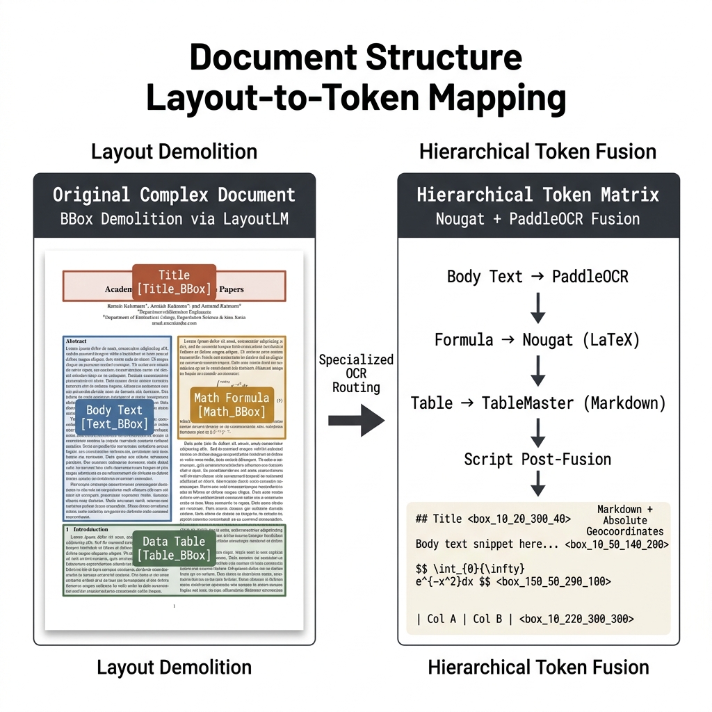 图9-2:文档结构 Layout-to-Token 映射图